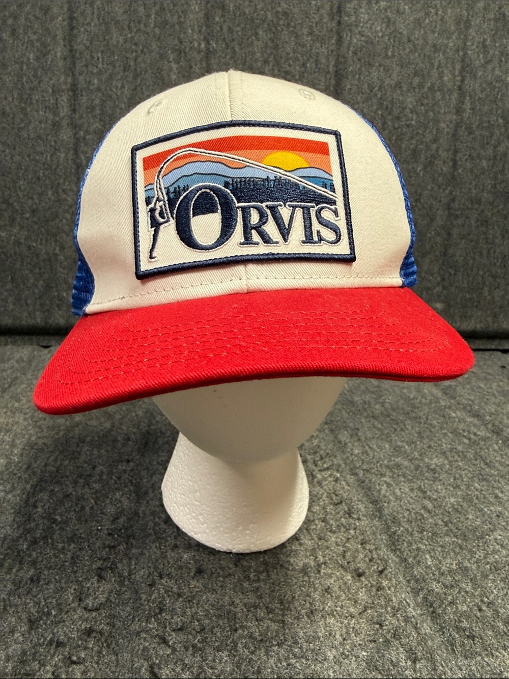 Orvis Red, White & Blue Patch Trucker Hat